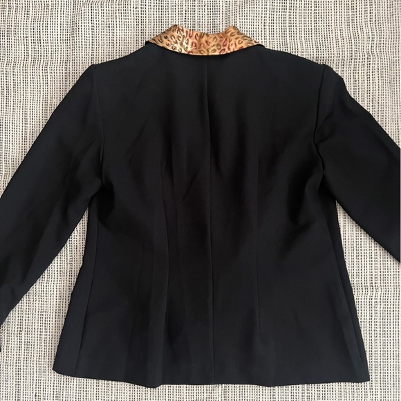 Vintage Double Breasted Buckle Blazer Black Cheetah - Picture 7 of 8